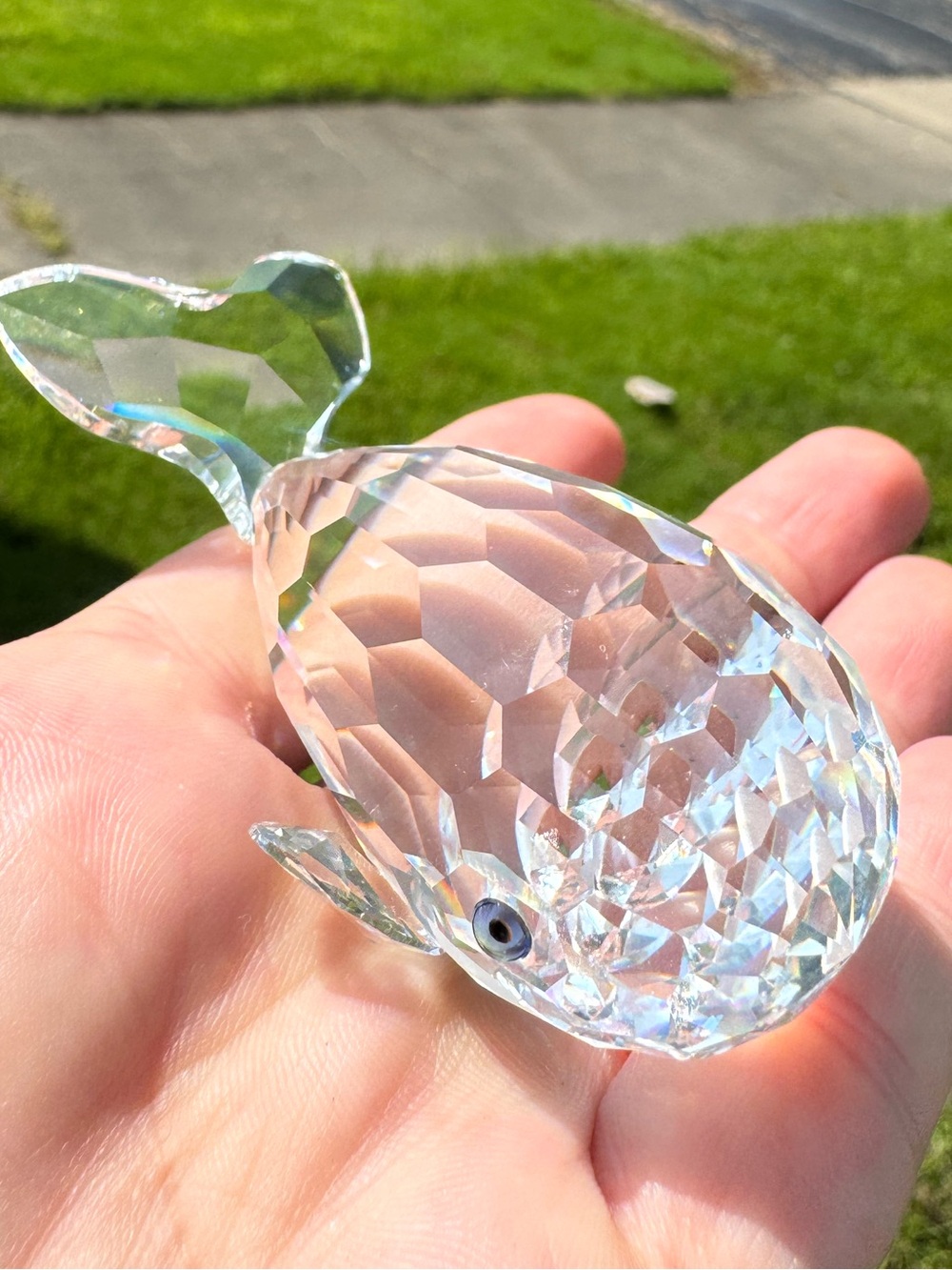 SWAROVSKI 3" Crystal Whale SignedFigurine